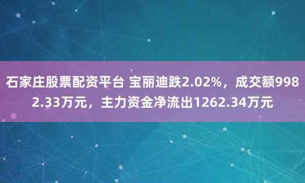 石家庄股票配资平台 宝丽迪跌2.02%，成交额9982.33万元，主力资金净流出1262.34万元